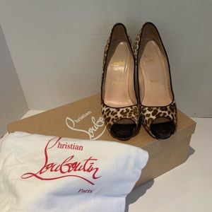 Christian Louboutin ponyhair animal print pumps